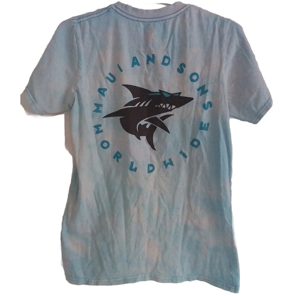 Maui And Sons Logo Blue Tie Dye Short Sleeve T Shirt Mens Size S Small